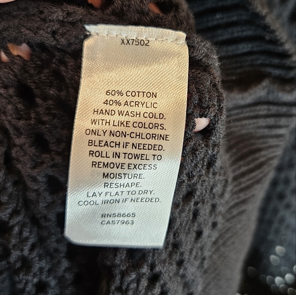 Open Edit Womens Maxi Open Knit Dress Sz XS Black Sleeveless Beach Fun Vacation - Picture 6 of 10